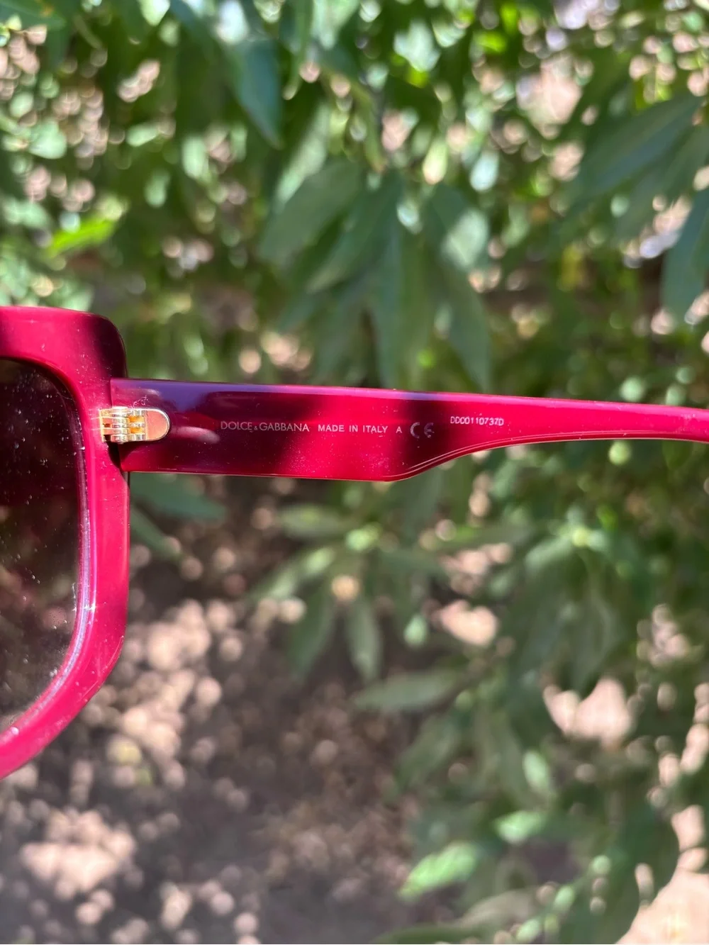 DOLCE GABBANA Burgundy Cat-Eye Sunglasses